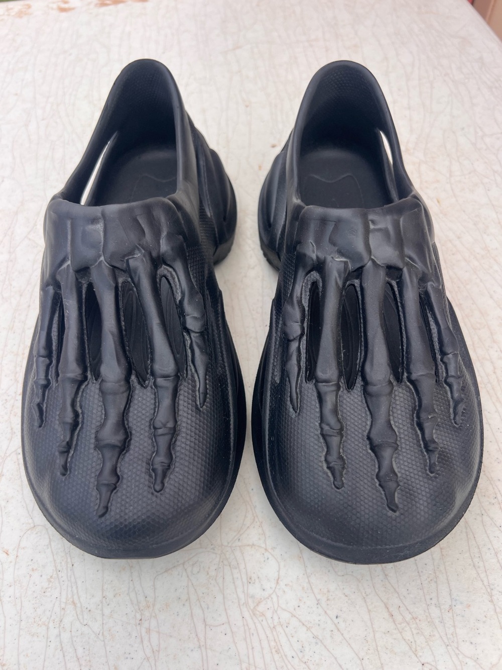 skeleton foam slides clogs Y2K goth streetwear emo